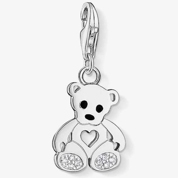 THOMAS SABO Silver Cubic Zirconia Teddy Bear Charm 1119-041-14