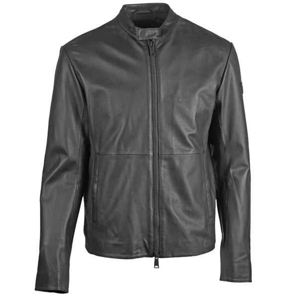 Emporio Armani Leather Jacket - Black