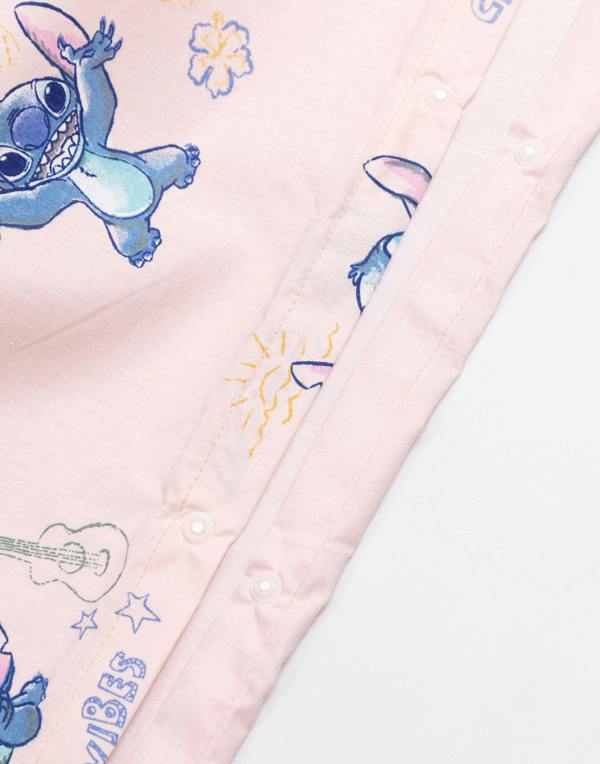 Vanilla Underground Lilo & Stitch Girls Pink Character Single Duvet Set (One Size)