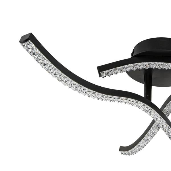COSYLYTE Kenworth 3 Light Integrated LED Wavy Ceiling Light