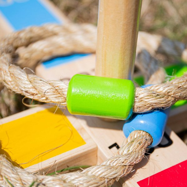 Bigjigs Toys Wooden Quoits Game - 12 Play Pieces