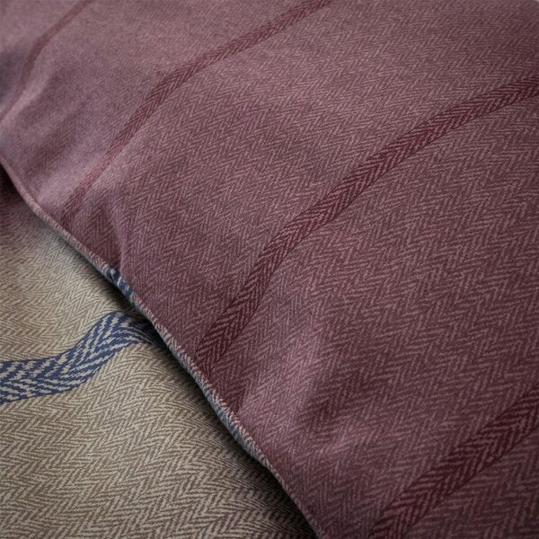 HomeSpace Direct Brushed Melrose Tweed Check Plum Duvet Cover Set