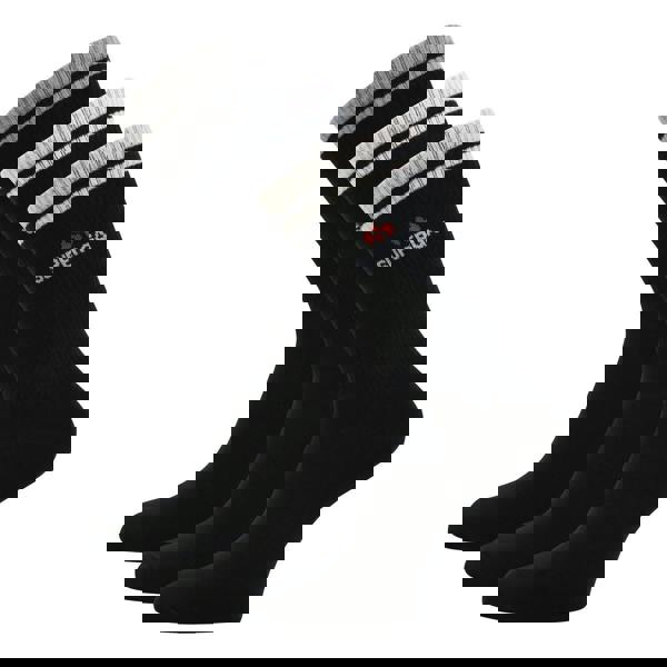 Superga Unisex Adult Ribbed Knitted Socks (Pack of 3) - Black