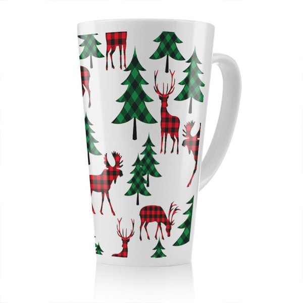Benjamin Tate Design Buffalo Plaid Woodland Dining Latte Mug