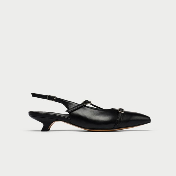 Calla Paloma Shoes - Black Leather