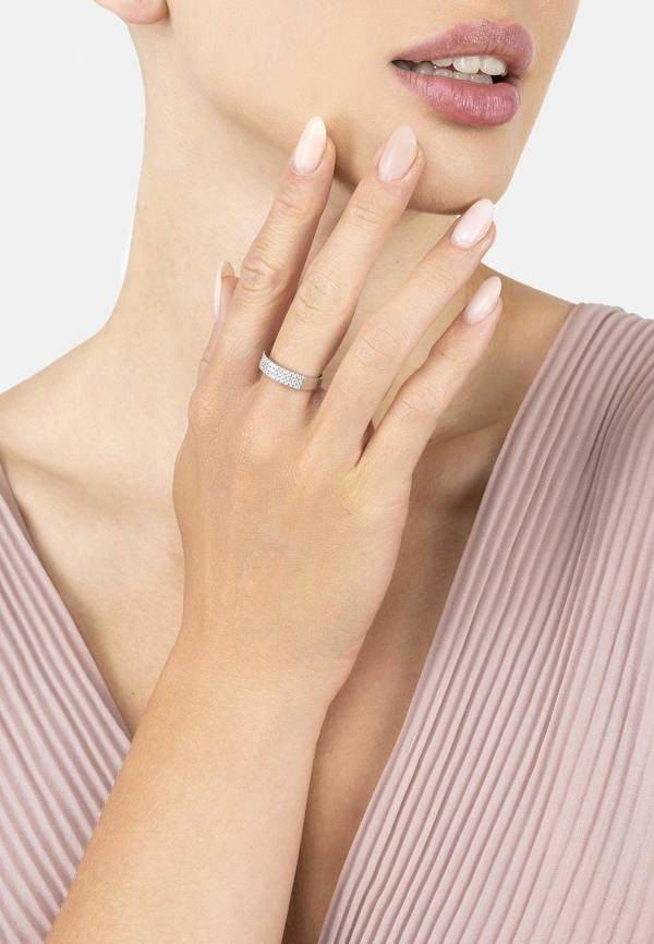 Latelita Charleston Art Deco Cocktail Ring Silver