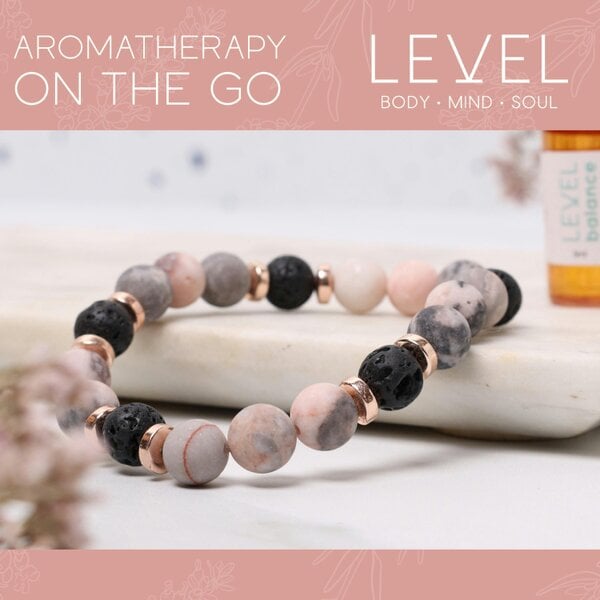 SMUG Lava Bead Aromatherapy Bracelet with Essential Oil - Happiness