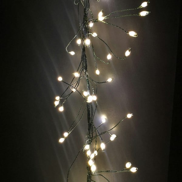 Samuel Alexander 5.4m Warm White LEDs Green Garland Wire Light Christmas Decoration with Timer