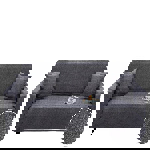 Anyhouz Anyseat 4 Seater Sofa Cover Plain Gray Style and Protection For Living Room Sofa Chair Elastic Stretchable Slipcover