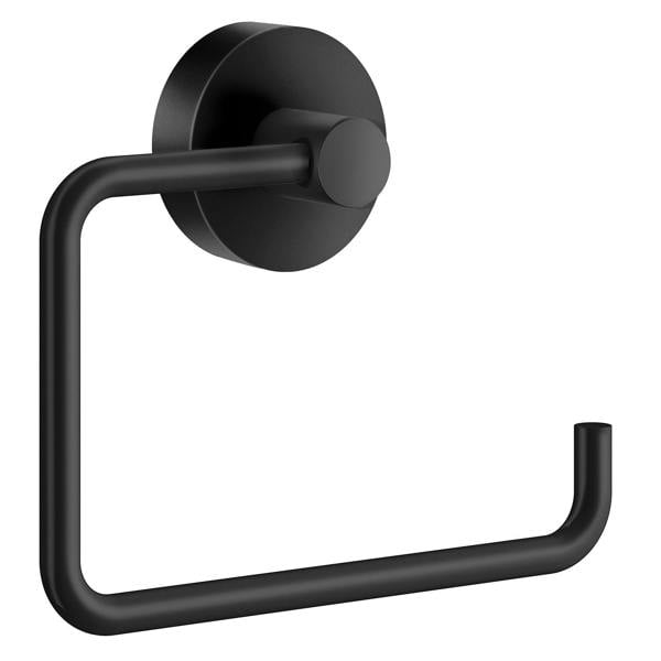 Matt black toilet roll holder