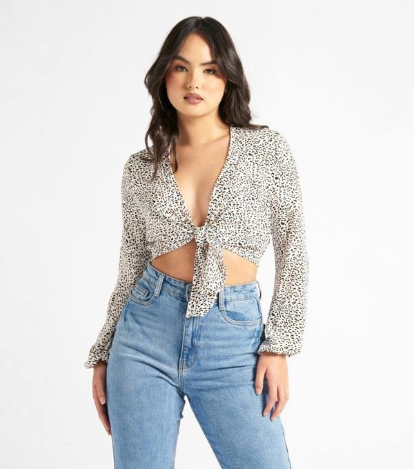 Urban Bliss Tie Front Blouse
