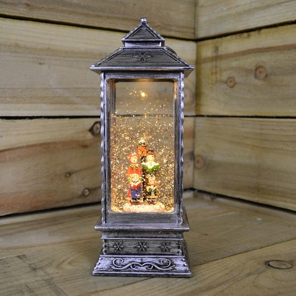 Samuel Alexander 27cm Glitter Water Spinner Lantern - Warm White LED - Choir