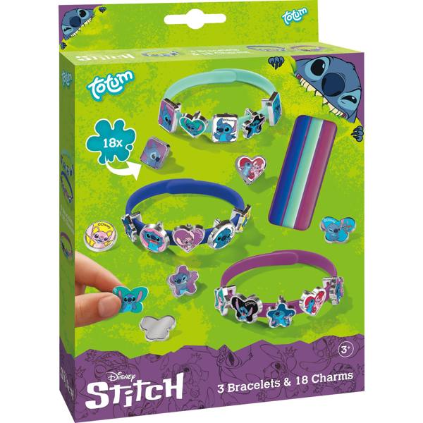 Stitch 3 Bracelets with 18 Charms - Blue
