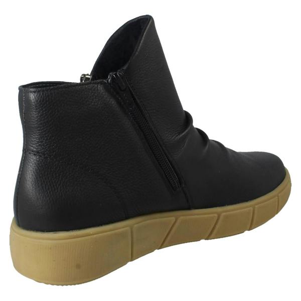 Remonte Ladies Remonte Dual Zip Leather Casual Ankle Boots D1T73