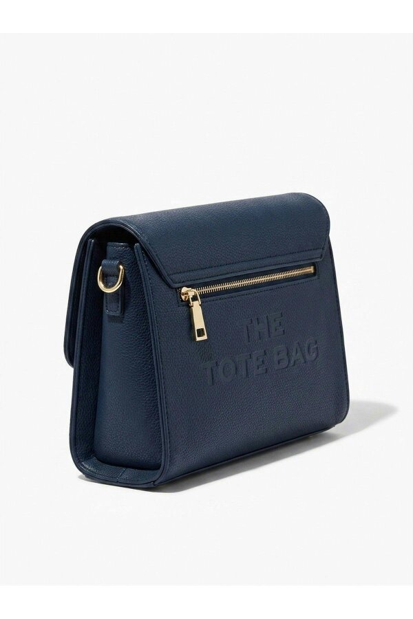 ikrush Constance Pebbled Faux Leather Text Bag