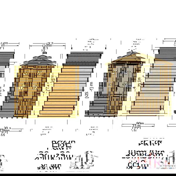 Shire Peckover 8x8 Log Cabin 19mm interlock  Cladding - Best Shed