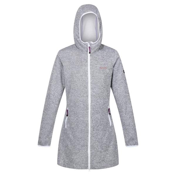 Regatta Womens/Ladies Bloomfield Marl Longline Fleece Jacket - Heather/White - 