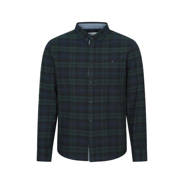 Mountain Warehouse Mens Driftwood Checked Organic Shirt - Blue - 