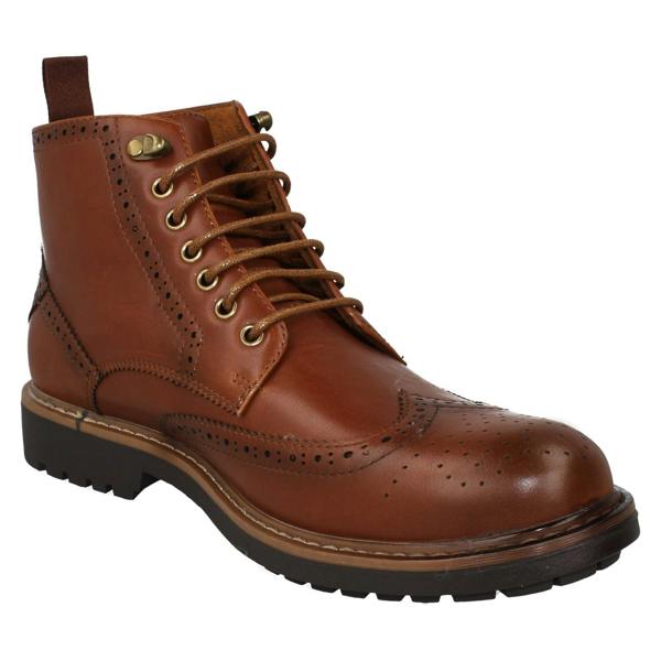 Thomas Blunt Mens Thomas Blunt Brogue Lace Up Casual Smart Ankle Boots A3R079
