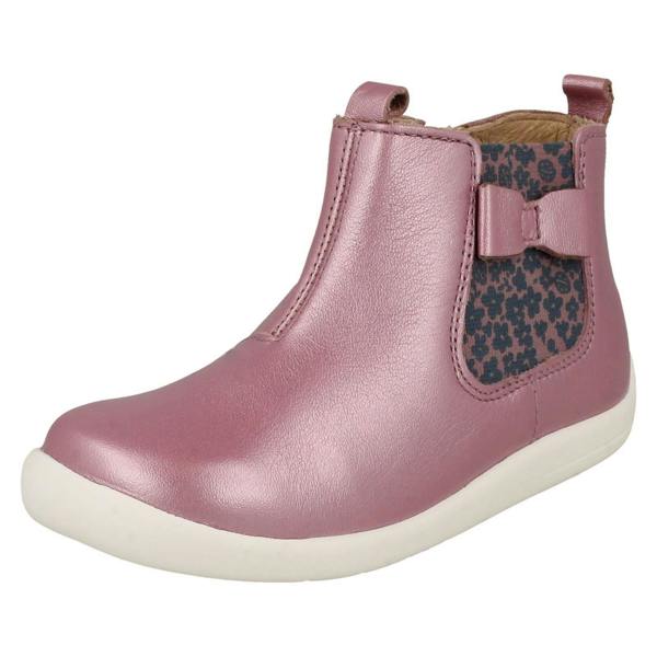 Start-rite Girls Startrite Bow Detailed Gusset Ankle Boots Wonderland