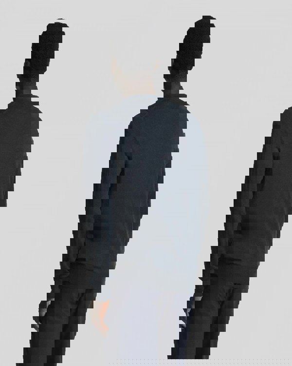 Lyle & Scott Tonal Eagle Merino Mens Crew Neck Jumper - Z271 Dark Navy