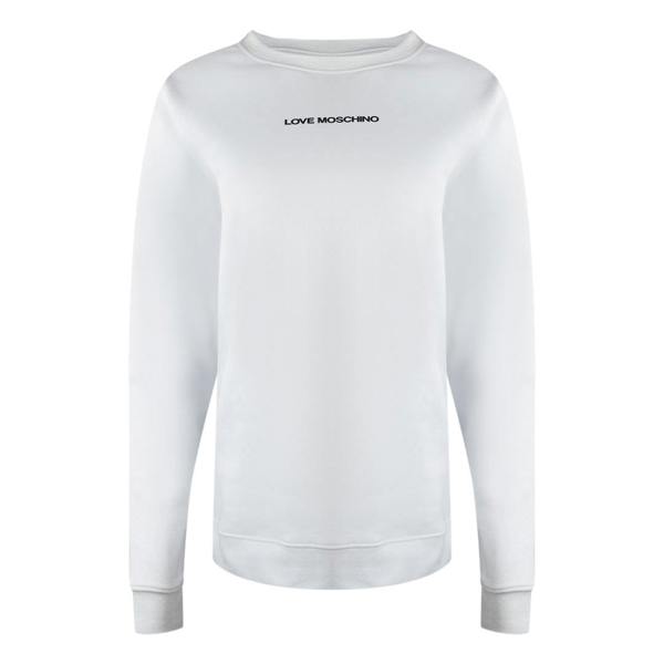 Moschino Love Moschino Small Logo White Sweatshirt