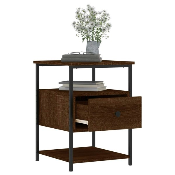 Berkfield Bedside Cabinets 2 pcs Brown Oak 40x42x56 cm Engineered Wood