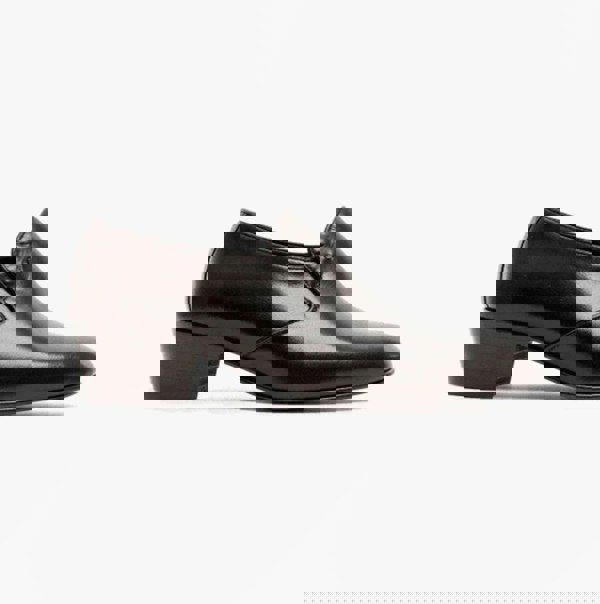 Club Cubano BILBAO Mens Soft Leather Plain Cuban Heel Shoes Dark Brown