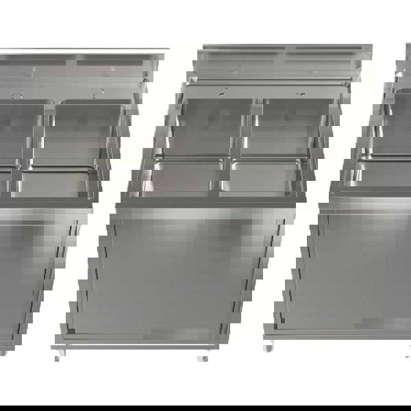 Dismantlable 201 Stainless Steel Double Sink Cabine Living and Home