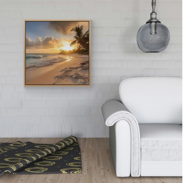 Warren Reed Sunrise In Paradise Framed Canvas