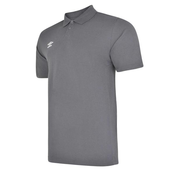 Umbro Boys Essential Polo Shirt - Carbon/White - 