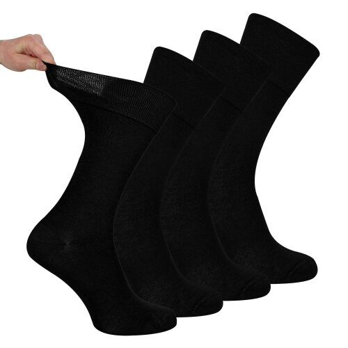Dr.Socks 4 Pack Mens Bamboo Diabetic Socks Soft Breathable Non Binding Socks