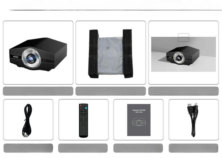 Everycom LCD projector Full HD 1080p – 700 ANSI lumens, 70-260 inches, Android 12, autofocus, 20W speakers