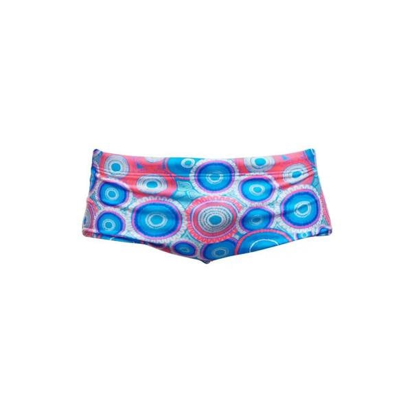 Funky Trunks Bundjalung Blue Sidewinder trunks in eco C-Infinity fabric