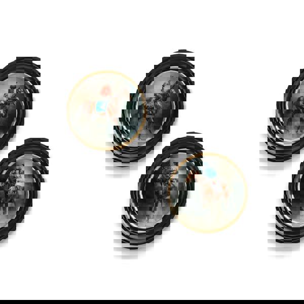 Exceptional Art The Irish Racehorses - Oxford round frame