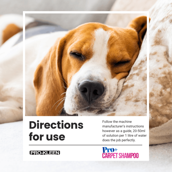 ProKleen Pro-Kleen Pro+ Carpet Shampoo and Upholstery Cleaning Solution 4 in 1 Concentrate Removes Pet Odour