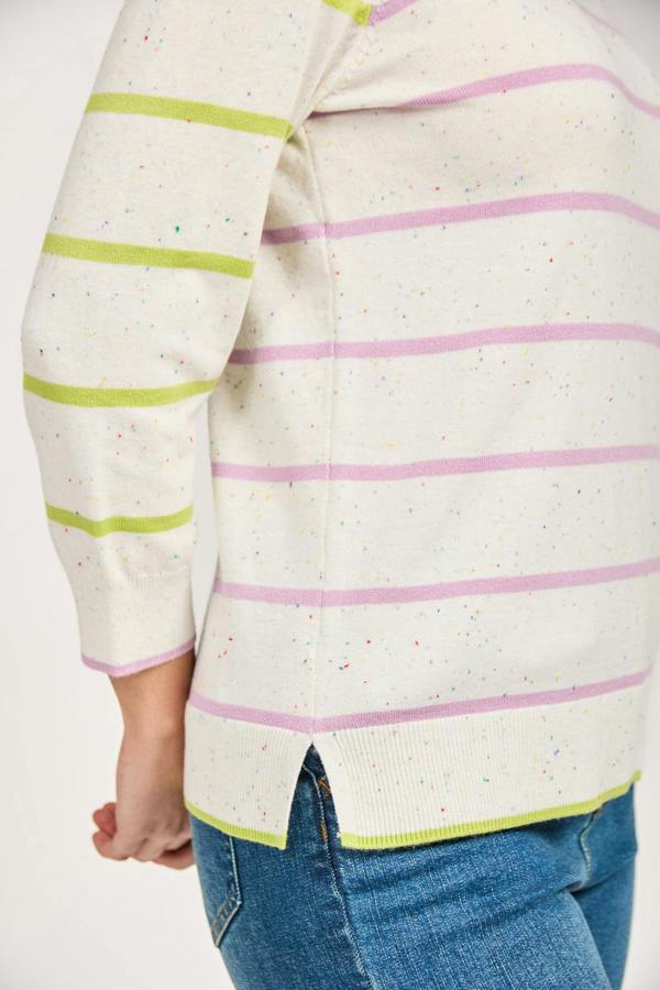 Mudflower Stripe Speckled Knit Jumper