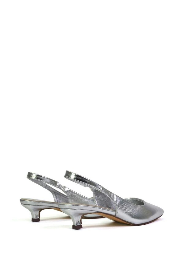 XY LONDON Pointed Toe Sling Back Kitten Heel Sandals
