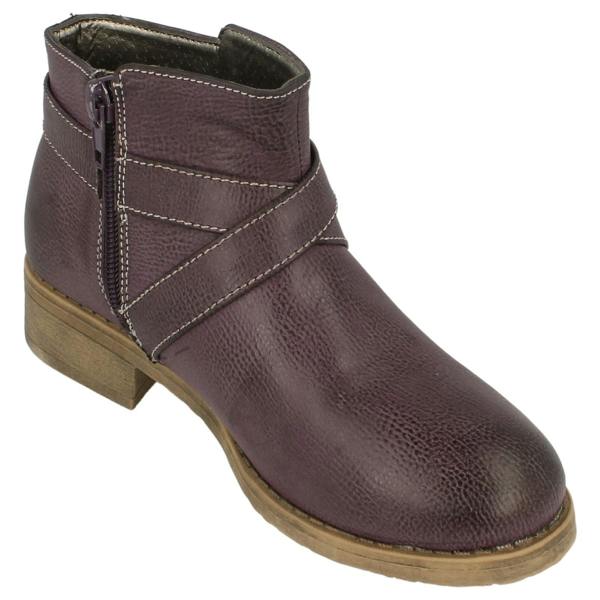 Spot On Girls Spot On Buckle Strap Ankle Boots