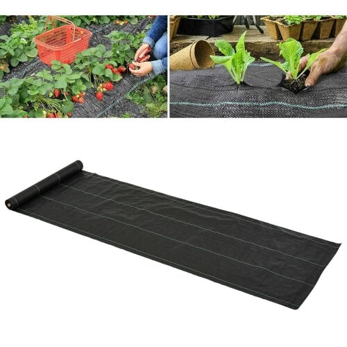 Outsunny 2x50m Weed Barrier Fabric Durable Convenient Design Weed Block Mat