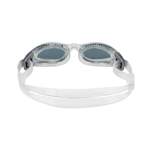 Silver and black Aquasphere Kaiman Small Fit goggles with tinted lens