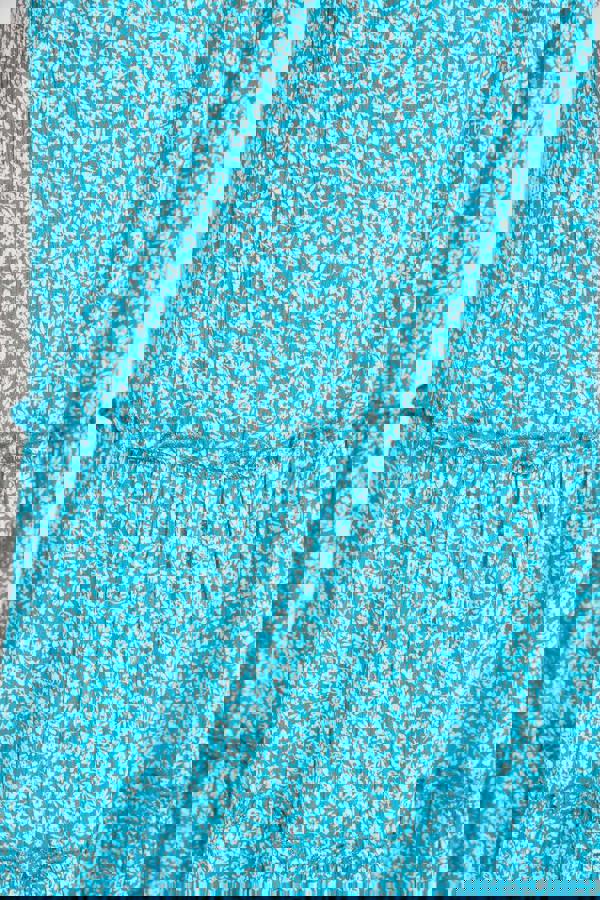 Mudflower Ditsy Print Button Up Ruffled Dress