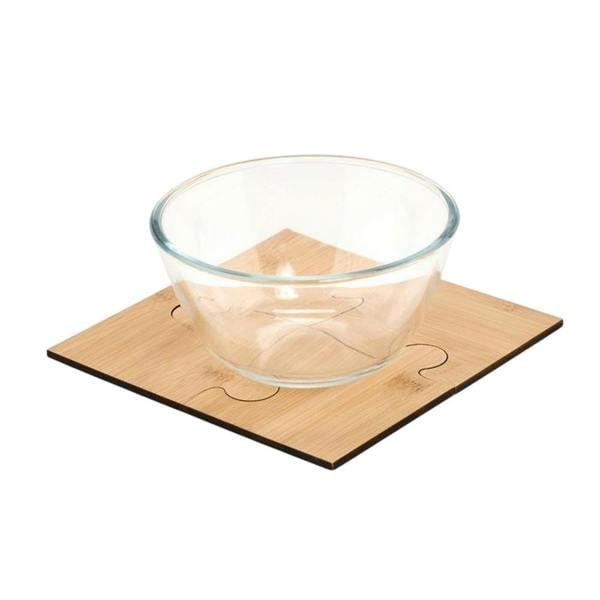 MidOcean Lepy Bamboo Puzzle Coaster Set - Wood - 