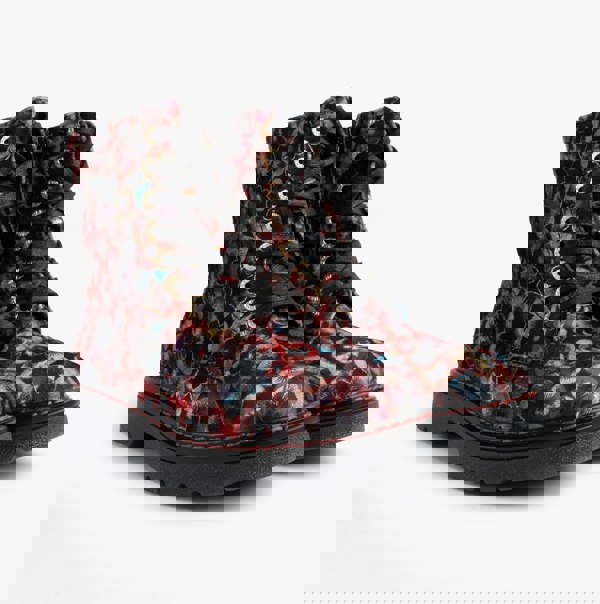 Heavenly Feet JUSTINA2 VIOLA VELOUR Womens Ankle Boots Rose Pink