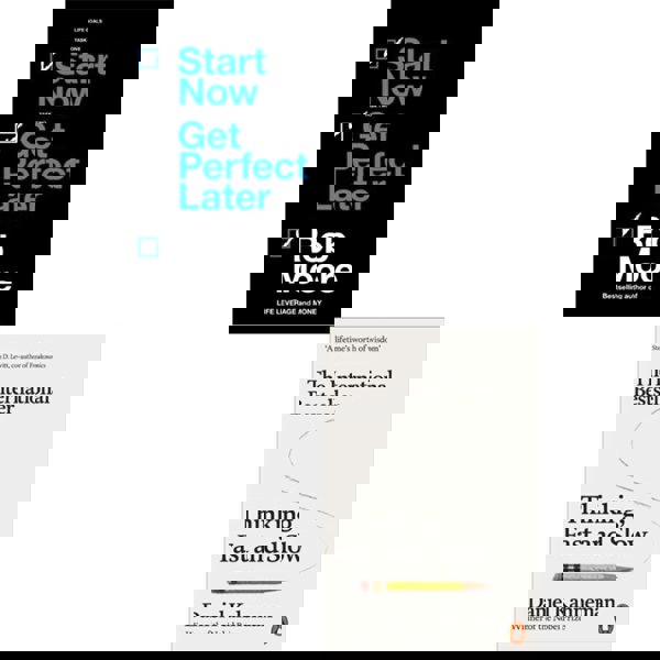 Thinking, Fast and Slow By Daniel Kahneman & Start Now. Get Perfect Later by Rob Moore 2 Books Collection Set