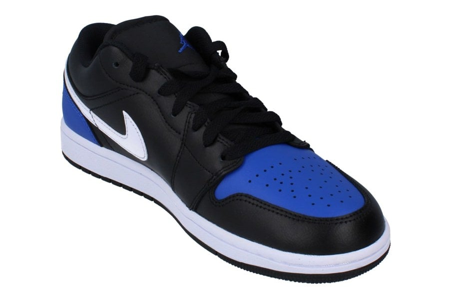 Nike Air Jordan 1 Low Mens Trainers 553558 042 - Black White Game Royal 042 - Photo 3