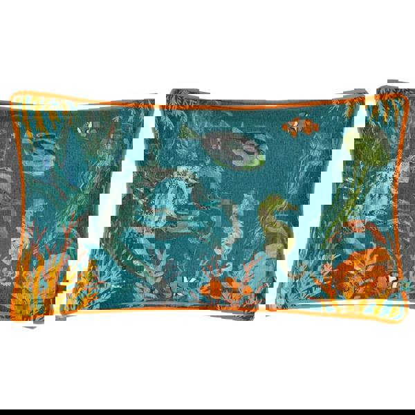 Wylder Tropics Abyss Chenille Sea Creatures Cushion Cover - Ocean Blue