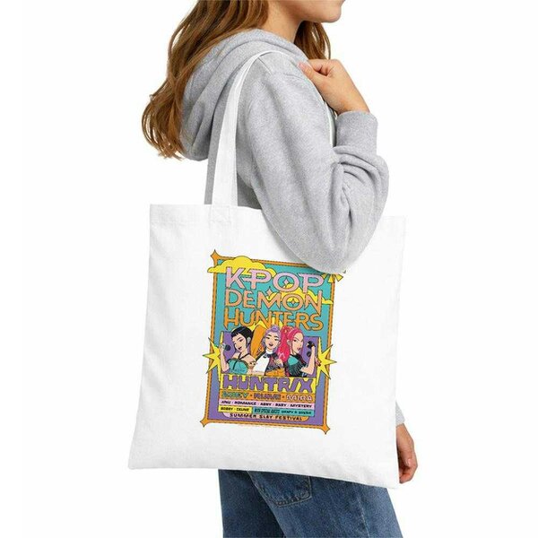 K-Pop Demon Hunters Summer Festival Poster Reusable Tote Bag - White