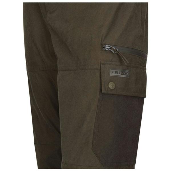 Hoggs of Fife Ardross Pro Waterproof Field Trousers in green, front three-quarter product view