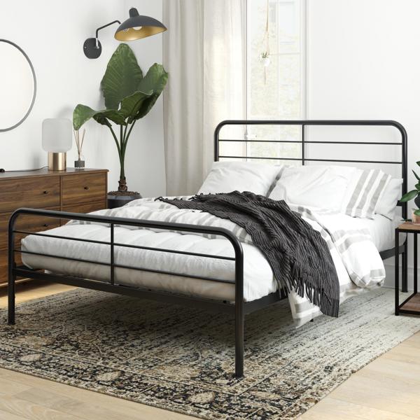 Dorel Home Millie Metal Bed Black - Double